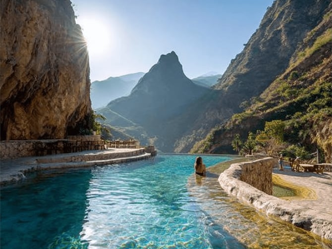 Turquoise Canyons Hidalgo Tour in Tolantongo